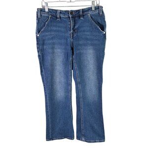 Womens Rock & Roll Denim Mid Rise Riding Blue Jeans Straight Stretch Size 30X30